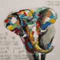 Canvas Animal Oil Painting for Elephant